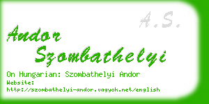 andor szombathelyi business card